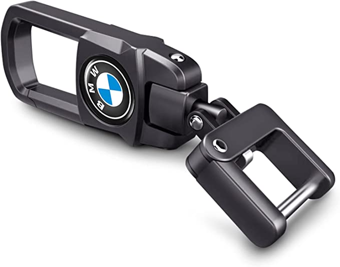 Metal Car Keychains Replacement with Logo, Custom fit for Car Key Chain, Key Chains for Women Keychain Accessories, Family Present, black - Delicate Leather