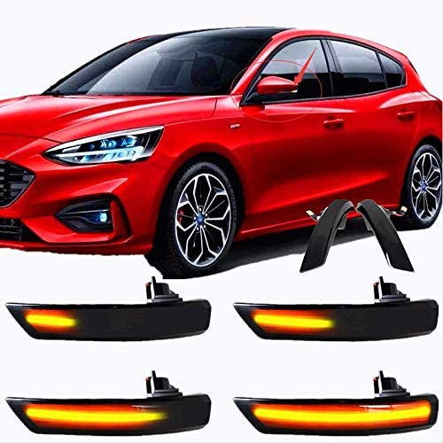 Smoked Lens Dynamic Sequential Led Side Wing Rearview Mirror Lights Turn Signal Blinker Lamp for Ford Focus Mk2 Mk3 Mk4 Mondeo - Delicate Leather