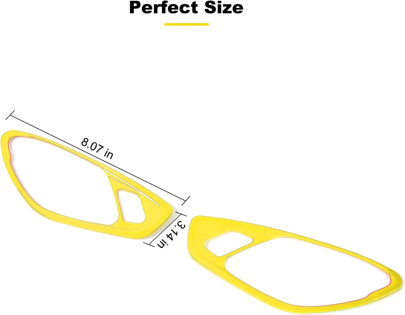 Door Inner Grab Handle Cover Frame ABS Decor Trim Interior Accessories for Camaro 2017-2022 - Delicate Leather