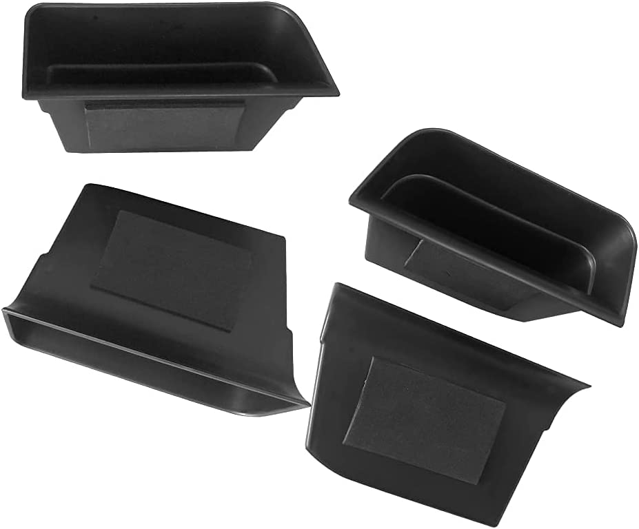 4PCS Door Grab Tray Door Organizer Compatible with Explorer 2020 2021 2022 Armrest Phone Container Handle Insert ABS Tray Storage Box Glove Pallet - Delicate Leather