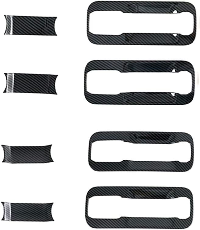 F-150 ABS Carbon Fiber Outdoor Handles Bowl Cover Trim for F150 20152016 2017 2018 2019(4pcs) - Delicate Leather