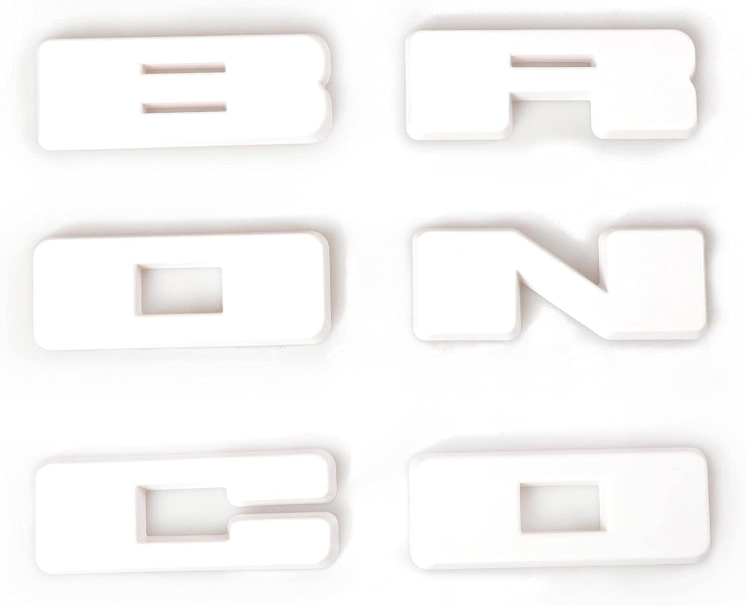 Front Grille Emblem Letter Decoration Cover for 2021 2022 Ford Bronco Accessories,Letters Badge Decoration - Delicate Leather