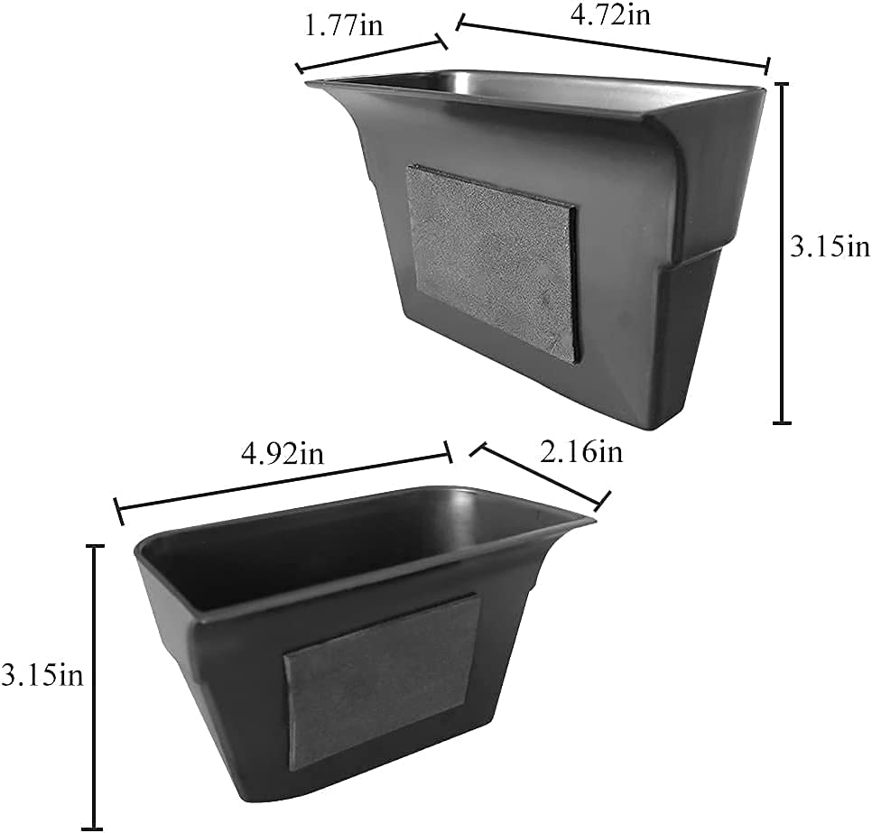 4PCS Door Grab Tray Door Organizer Compatible with Explorer 2020 2021 2022 Armrest Phone Container Handle Insert ABS Tray Storage Box Glove Pallet - Delicate Leather