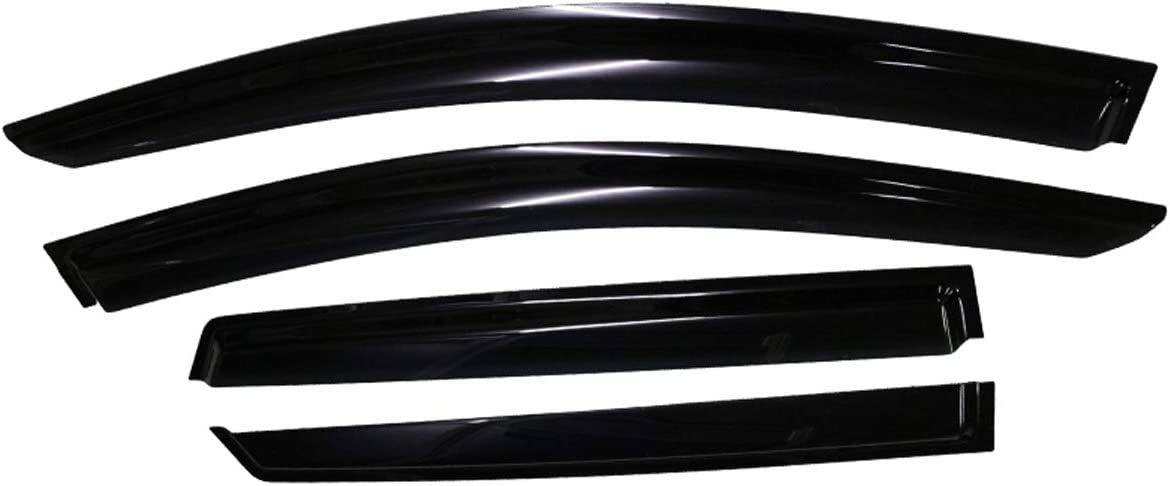 Original Side Window Wind Deflector, 4pcs Outside Mount Tape-On Nice Rain Guards Set, Vent Visor fit for 2015-2022 Ford Edge FD4P04 - Delicate Leather