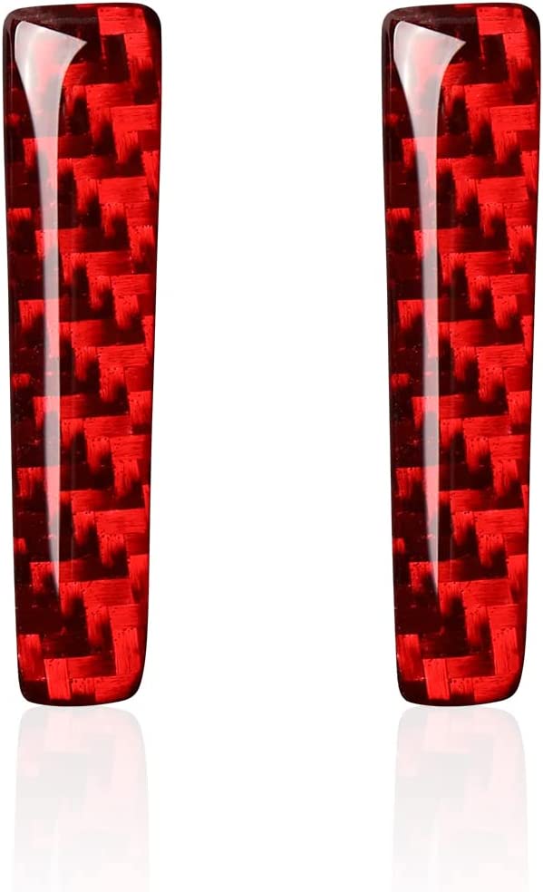 Car Gear Shift Knob Sticker Decal Carbon Fiber Interior Trim Cover Compatible with Mustang 2015 2016 2017 2018 2019 2020 Accessories - Delicate Leather