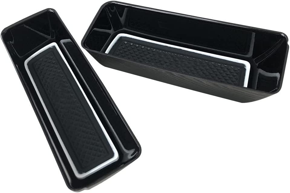 Front Row Door Side Storage Box Compatible with Ford Edge 2015 2016 2017 2018 2019 2020 Armrest Phone Container Door Organizer Handle Pocket ABS Tray Insert Glove Pallet