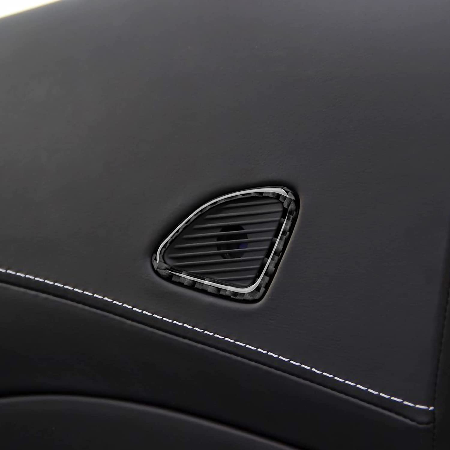 Car Window Lift Trim Switch Panel Decorations Sticker Decal Carbon Fiber Interior Trim Cover for C7 2014 2015 2016 2017 2018 2019 Accessories - Delicate Leather