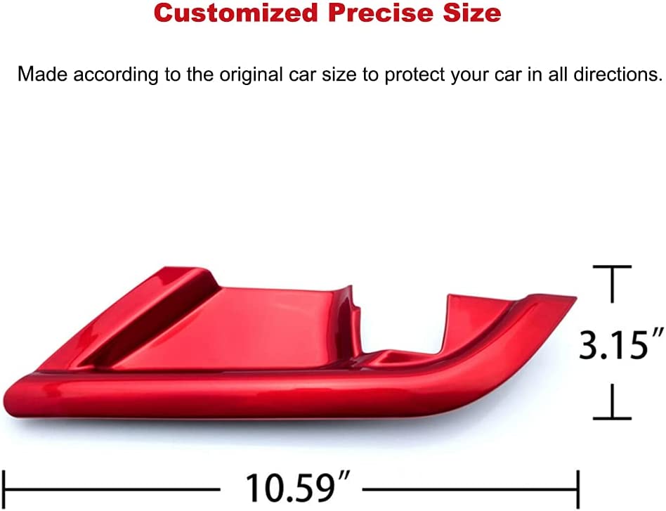 4PCS Inner Door Handle Decoration Cover ABS Red Interior Door Bowl Frame Trim Sticker Compatible with Camry 2018 2019 2020 2021 2022 2023 - Delicate Leather