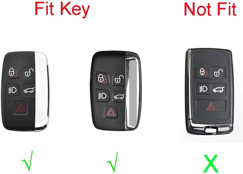5 Buttons TPU Smart Remote Key Fob Case Cover Compatible with Defender Discovery Sport LR2 LR3 LR4 Sport EVOQUE - Delicate Leather