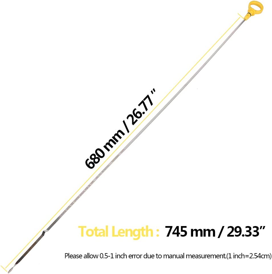 04593604AA Oil Dipstick 4.0 Compatible with 2008-2010 Chrysler Town and Country, 07-08 Chrysler Pacifica, 07-11 Dodge Nitro, 08-10 Dodge Grand Caravan 4.0L Engine Oil Dipstick Fluid Level Indicator Oil Dip Stick - Delicate Leather