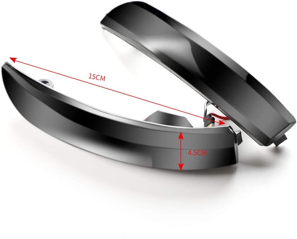 Sequential Dynamic LED Turn Signal Light Side Mirror Marker Lamp accessories Compatible with Ford Escape Ecosport 2013-2018,Focus 2012-2018 ST SE RS,C-Max 2013-2017 - Delicate Leather