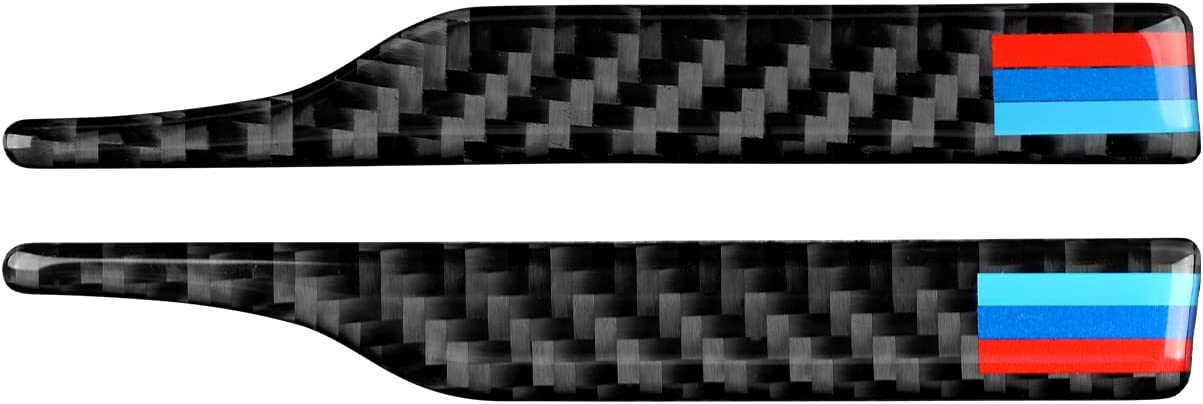 2PCS Universal Rearview Mirror Protector Sticker Anti Collision Strips Carbon Fiber Decal Trim Compatible with BMW 1 2 3 4 5 6 7 Series X1 X2 X3 X4 X5 X6 Accessories - Delicate Leather