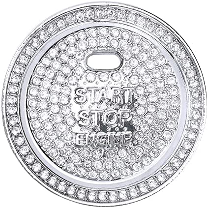 Car Interior Bling Accessories for 3 6 CX-3 CX-5 CX-9 MX-5 Miata Ignition Button Start Stop Push Engine Decals Stickers Caps Covers Parts Decoration Men Women Zinc Alloy Crystal Silver - Delicate Leather