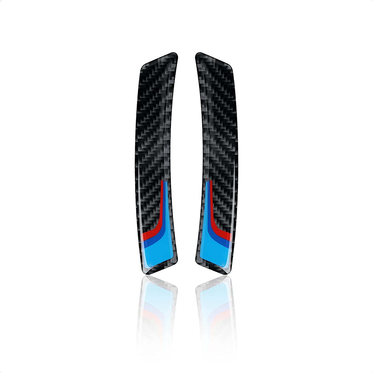 2PCS Universal Wheel Hub Protector Sticker Anti Collision Strips Carbon Fiber Decal Trim Compatible with 1 2 3 4 5 6 7 Series X1 X2 X3 X4 X5 X6 Accessories - Delicate Leather