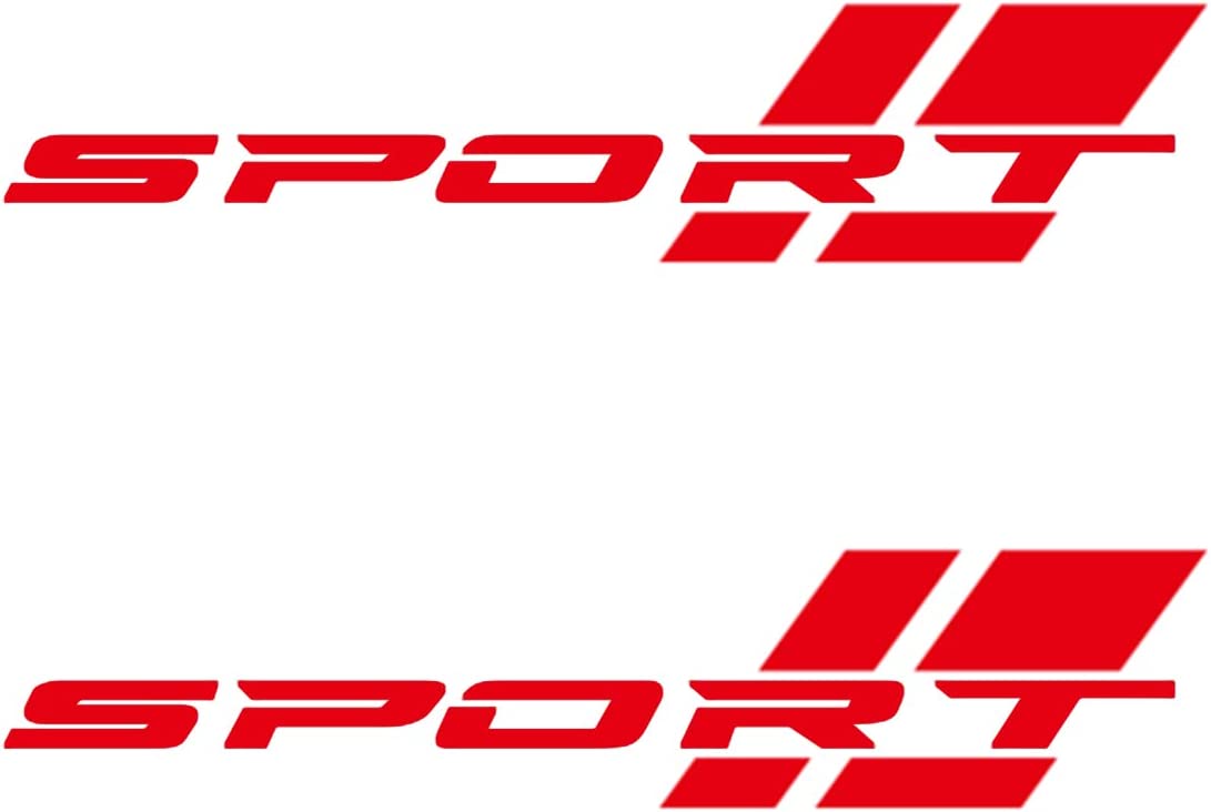 2 Pcs 16 Inch Matte Black Sport Letter Logo Vinyl Decal Sticker Fit for All Cars Side