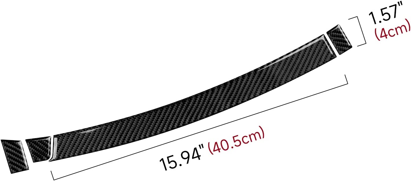 Car Co-Pilot Glove Box Trim Strip Sticker Decal Carbon Fiber Interior Trims Accessories Cover Compatible with C7 - Delicate Leather