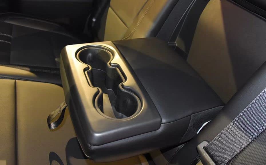 Silverado 1500 2500 3500 2019 2020 2021 Rear Row Rear Chrome Cup Holder Frame Cover Trim 1pcs - Delicate Leather