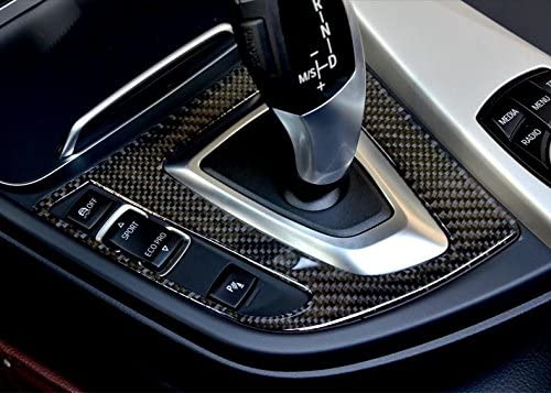 Gear Shift Box Panel Cover Trim, Real Carbon Fiber, Compatible with 3 Series F30 F31 2012-2018, GT F34 2014-2018, 4 Series F32 F33 F36 2014-2019