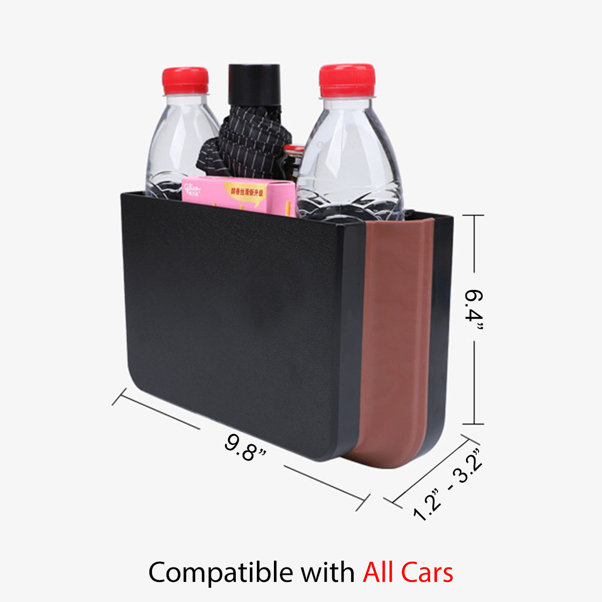 Hanging Waterproof Car Trash can-Foldable, Custom For Your Cars, Waterproof, and Equipped with Cup Holders and Trays. Multi-Purpose, Car Accessories LI11992 - Delicate Leather