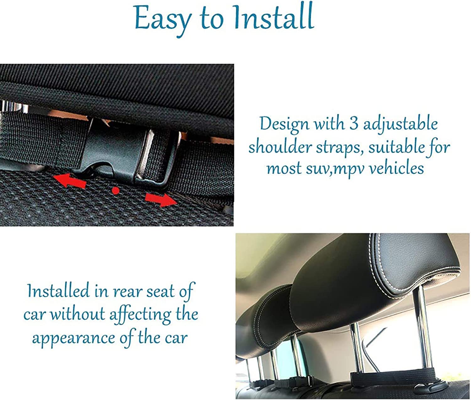 Car Trunk Organizer, Custom For Cars, Backseat Hanging Organizer with 7 Large Storage Bag -Trunk Organizer for SUV,Truck,Van -Your Space Saving Expert - Delicate Leather