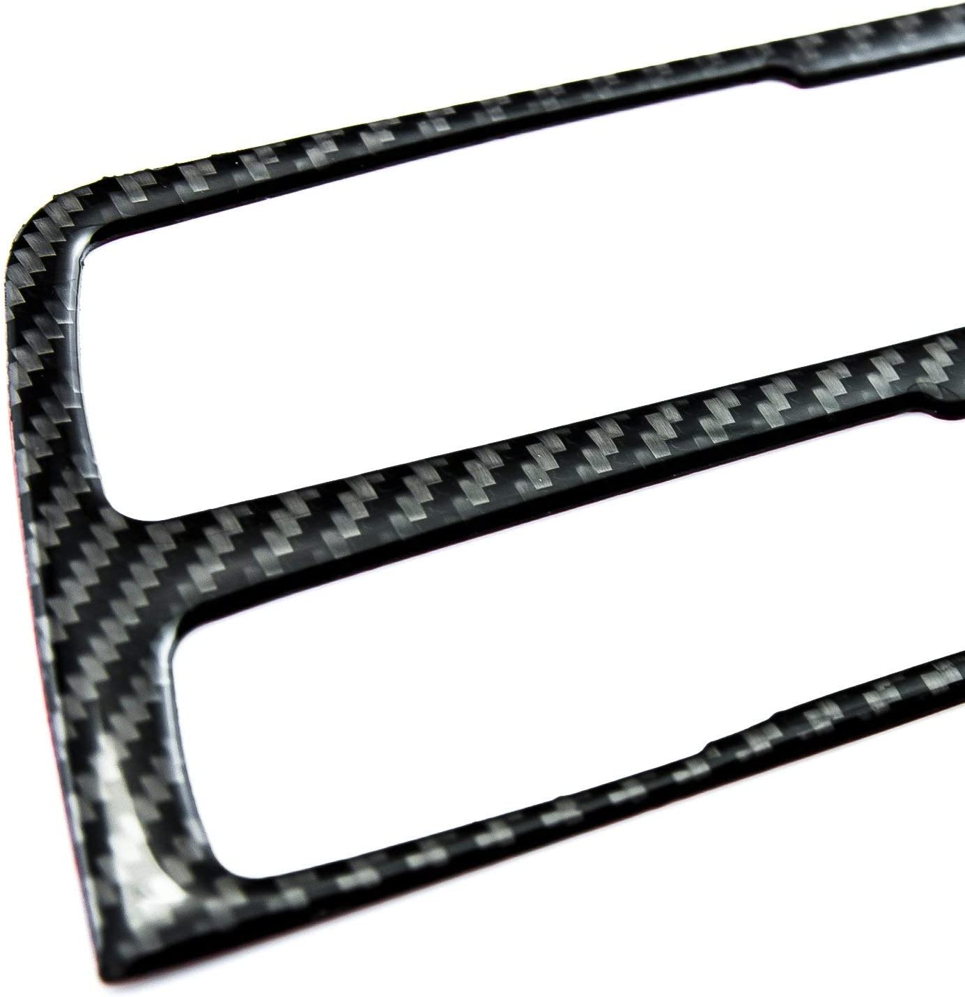 Center Consoles Multimedia CD Control Panel Decoration Frame Cover Trim, Real Carbon Fiber, Compatible with 3 Series F30 F31 2012-2018, GT F34 2014-2018, 4 Series F32 F33 F36 2014-2019 - Delicate Leather