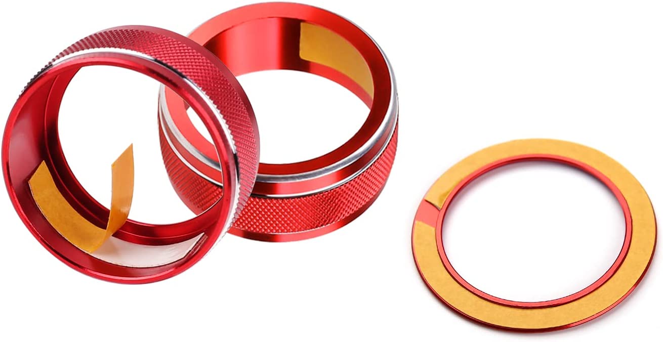 3Pcs Compatible with Camry 2023 2022 2021 Accessories Car Auto Air Conditioning AC Button Cover Trims with Engine Start Stop Push Button Switch Cover Ring Sporty - Delicate Leather