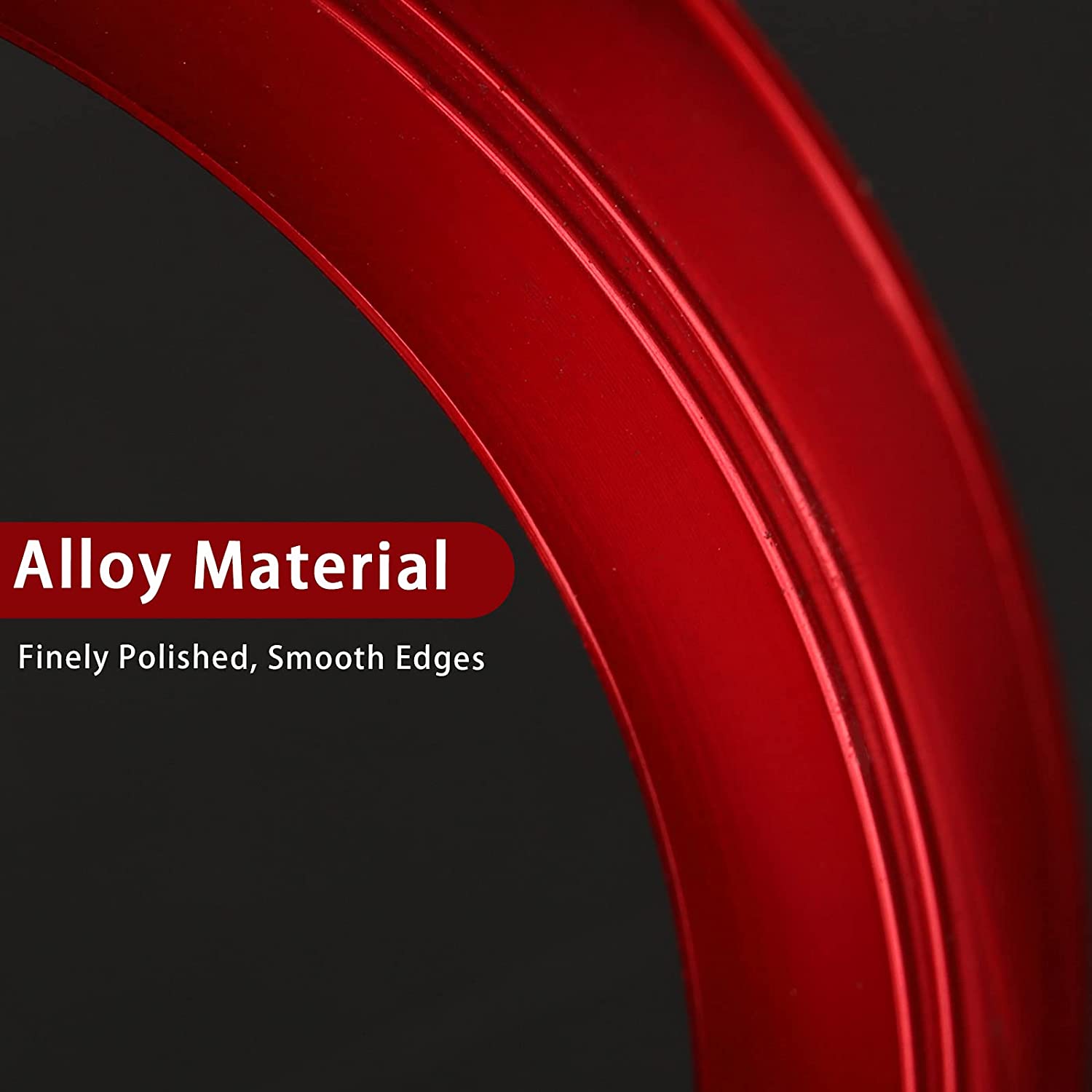 3PCS Car AC Knob Trim Air Conditioner Audio Cover Rotary Decoration Ring Sticker Decal Compatible with Giulia Stelvio 2017 2018 2019 Car Accessories - Delicate Leather