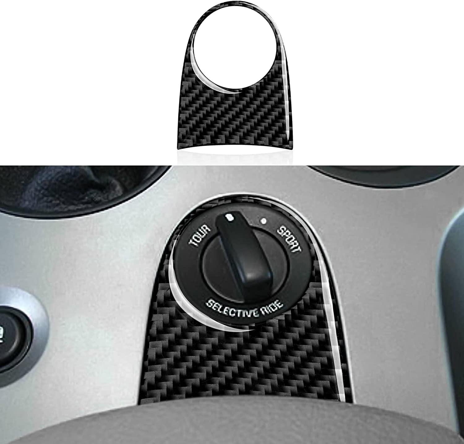 Car Gear Shift Panel Sticker Decal Interior Trim Cover Compatible with C6 2005 2006 2007 Car Decoration Accessories - Delicate Leather