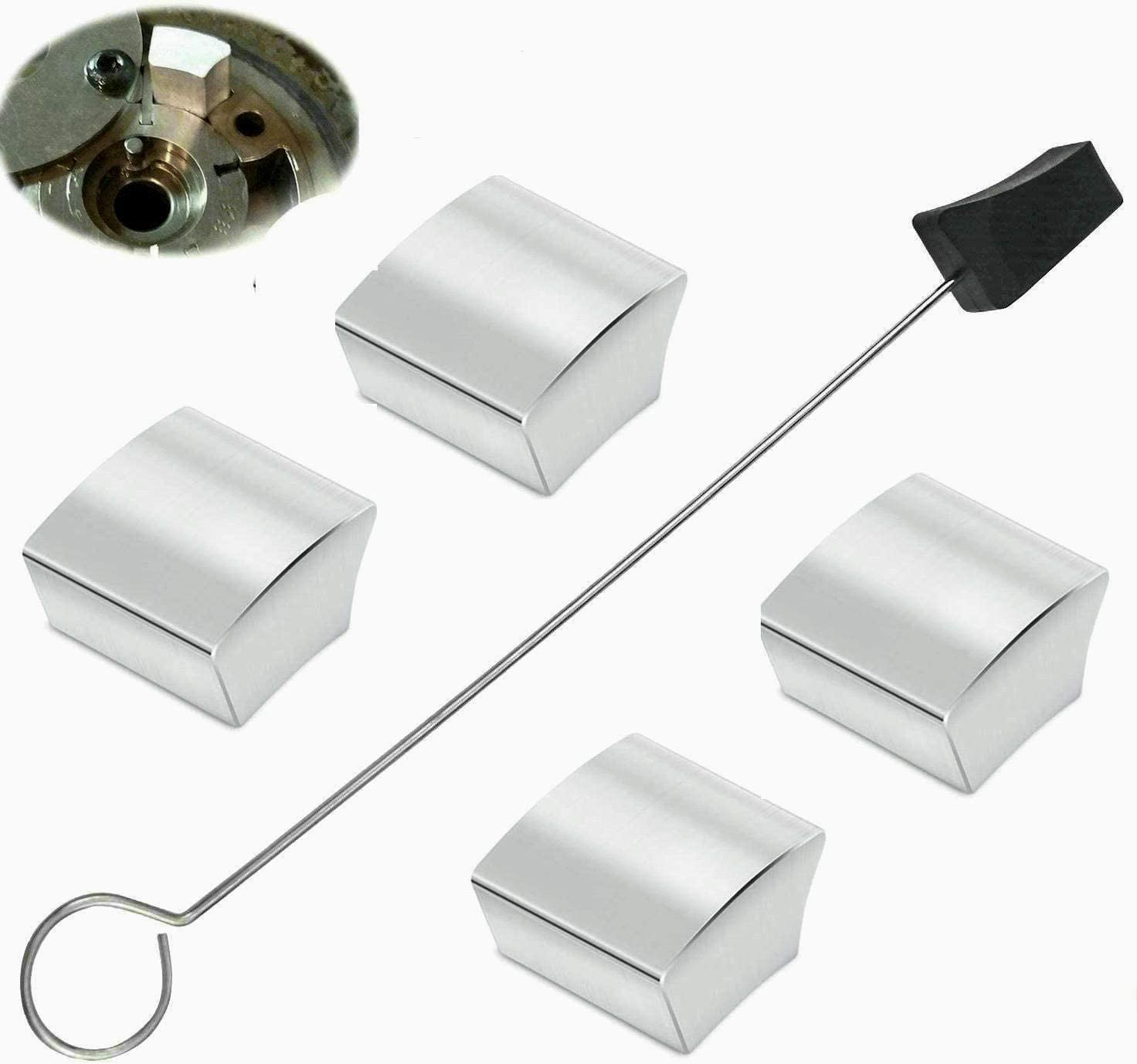 For Timing Chain Locking Wedge Tool and 4 Pieces Cam Phaser Lock Out Kit Noise Repair for Ford 5.4L 4.6L 2006-2010 Explorer 5.4L 3V V8 2004-2012 F-Series - Delicate Leather