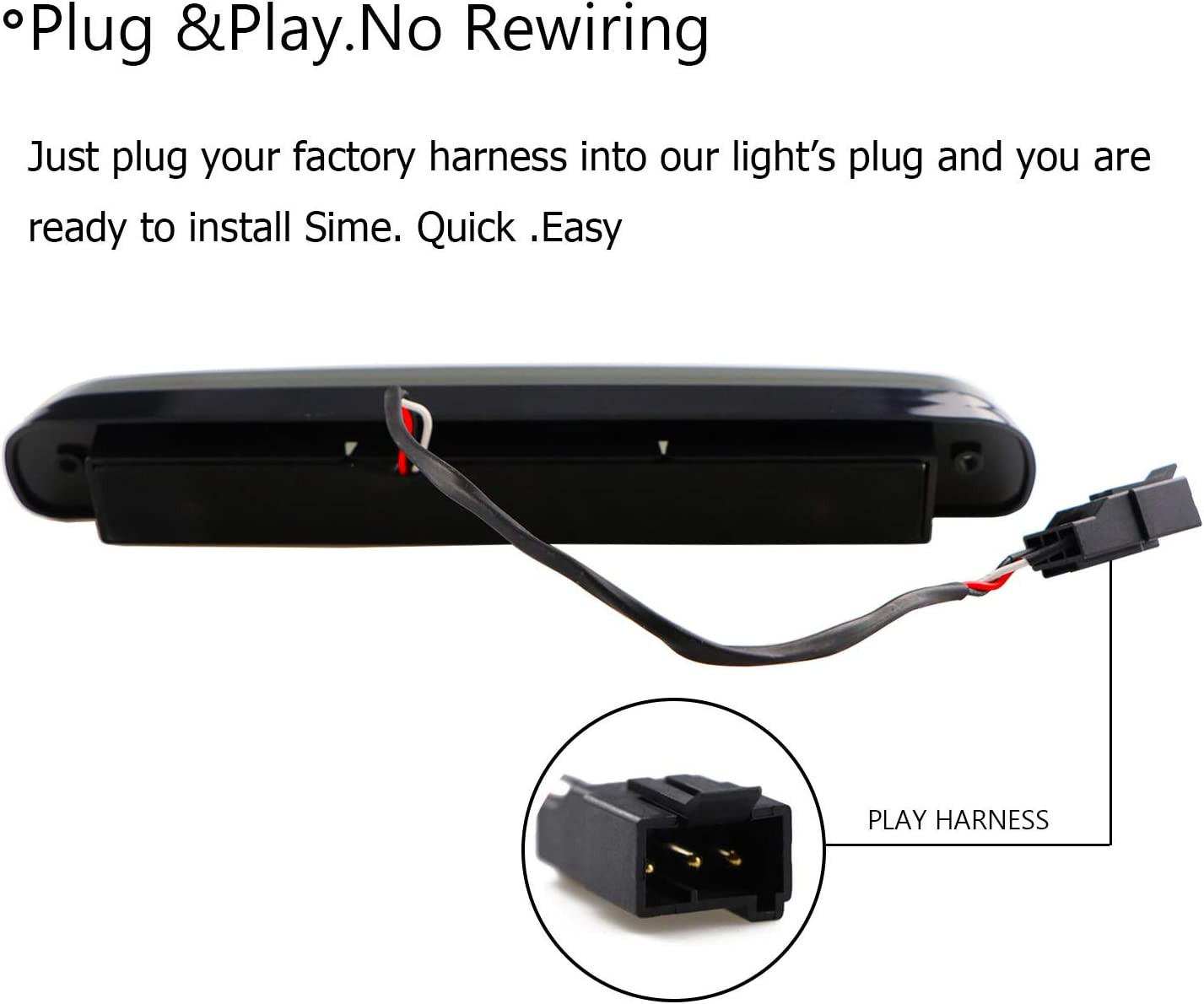 LED 3rd Brake Light, Waterproof Cargo lamp High Mount Stop Light - Delicate Leather