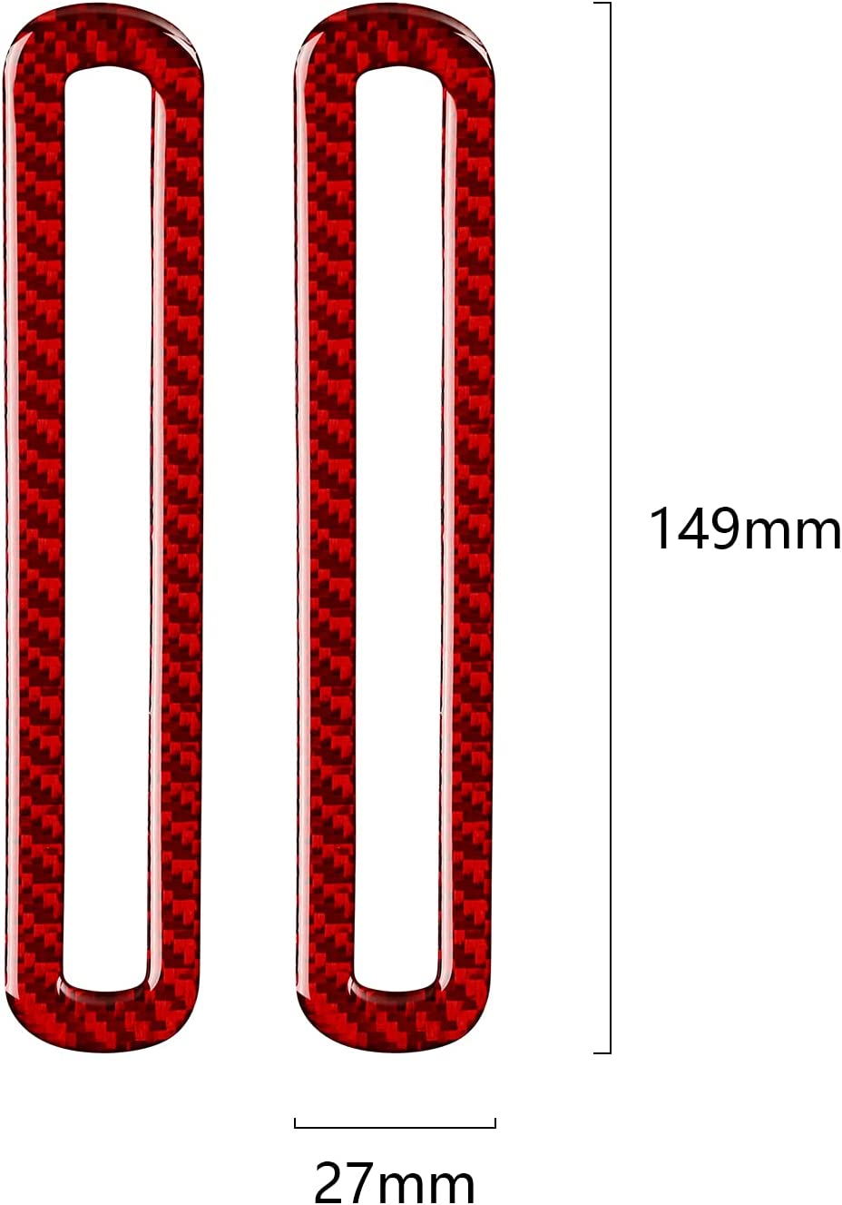 Carbon Fiber Car Door Air Conditioner Outlet Vent Sticker Decal Interior Trim Cover for Mustang 2015 2016 2017 2018 2019 2020 Accessories - Delicate Leather