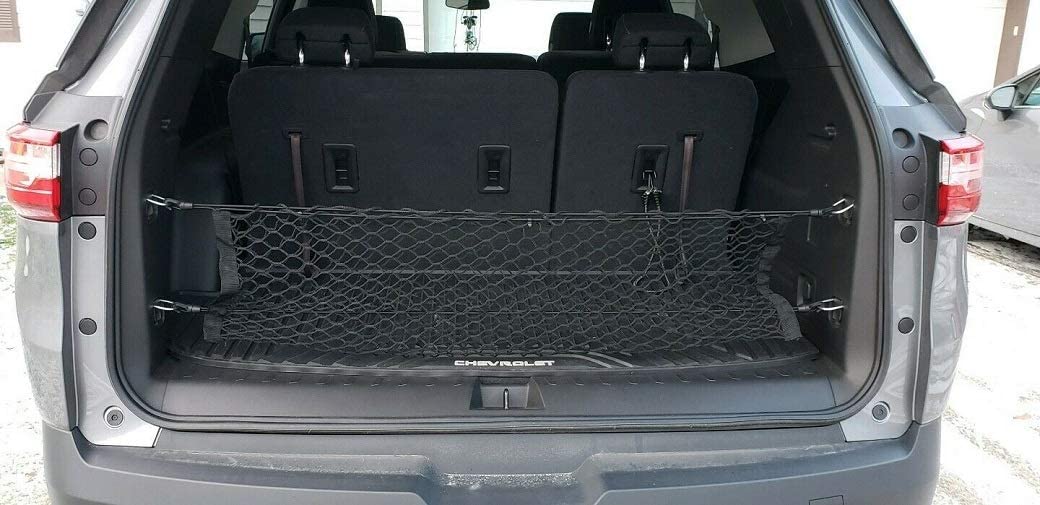 Envelope Style Automotive Elastic Trunk Mesh Cargo Net for Traverse 2018-2022 - Premium Trunk Organizers and Storage - Luggage Net for SUV - Best Car Organizer for Traverse - Delicate Leather