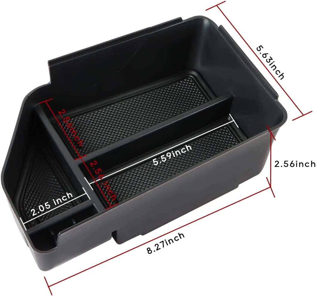 Center Console Organizer Tray for 2022 Kia EV6 Accessories Armrest Box Tray Organizer Insert Secondary Storage Box for EV6 2022 - Delicate Leather