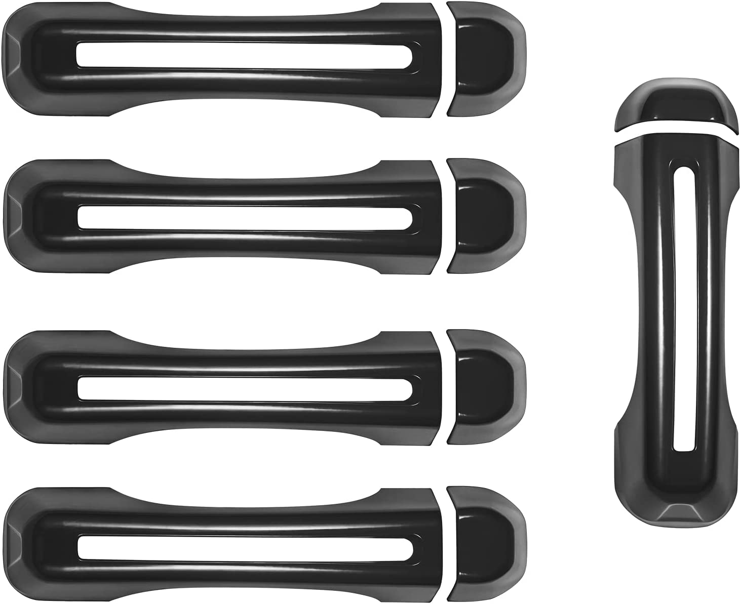 Door Handle Inserts Cover Trim+Tailgate Handle Cover for 2018-2022 Jeep Wrangler JL JLU Sports Sahara Freedom Rubicon Unlimited Gladiator JT 2-Door & 4-Door Exterior Accessories - Delicate Leather