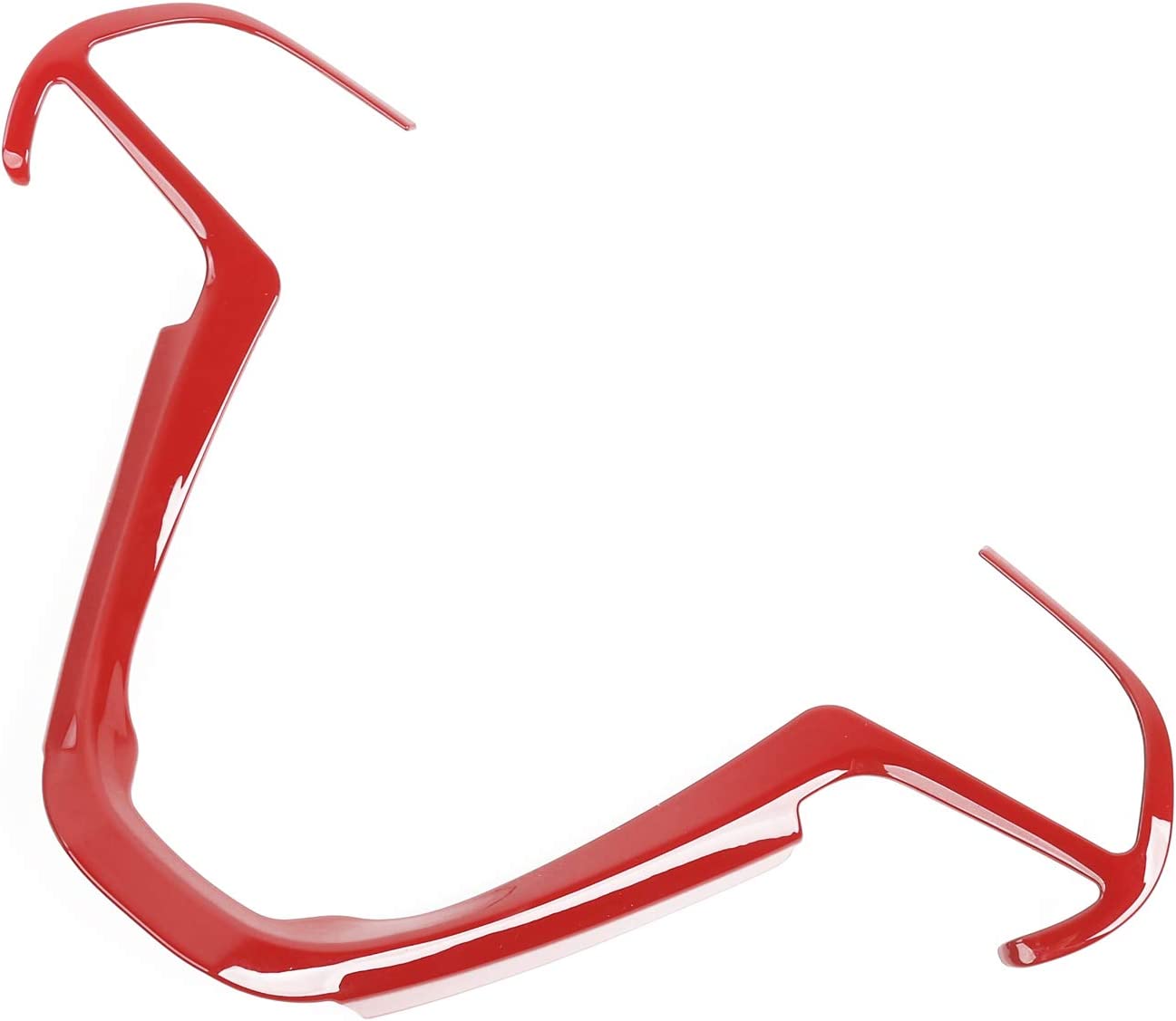 Steering Wheel Trim Cover Interior Decoration Trim Kit for 2014-2020 Grand Cherokee & Cherokee, Red - Delicate Leather