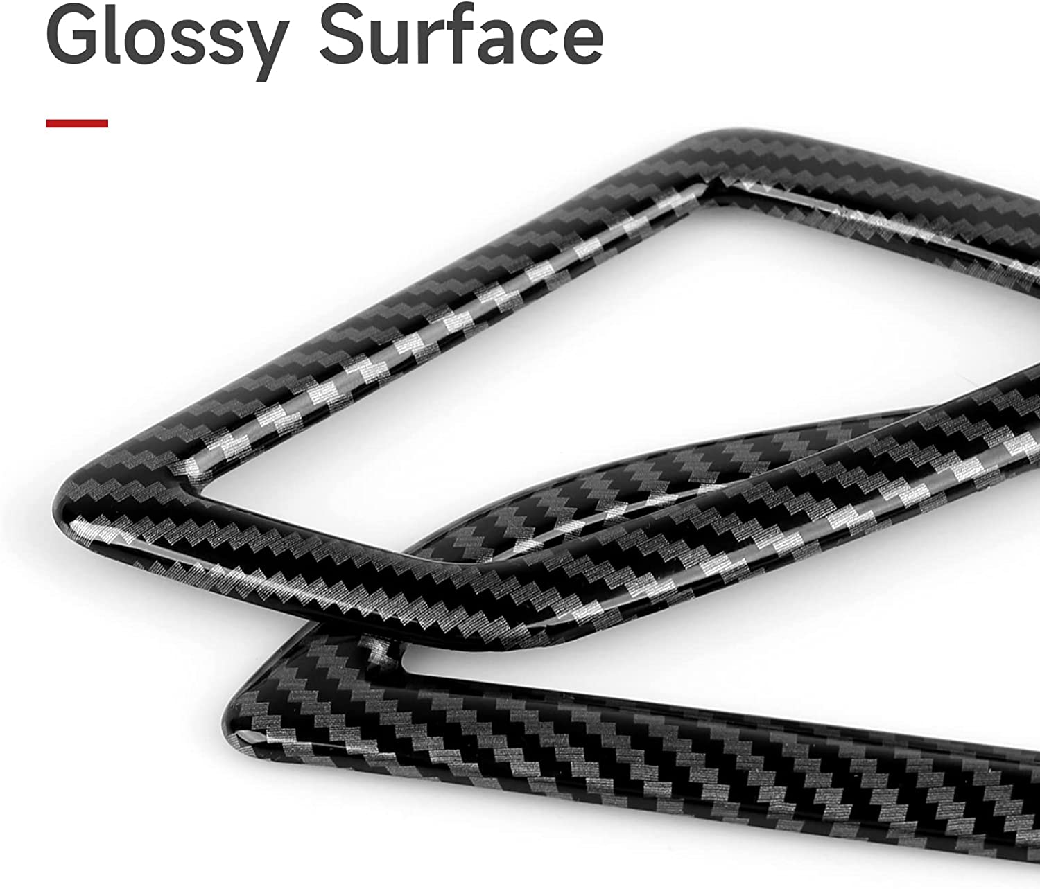 Air Vent Outlet Decals Compatible with 2016 2017 2018 2019 2020 2021 Civic 10th Gen Accessories ABS Carbon Fiber Interior Sticker - Delicate Leather