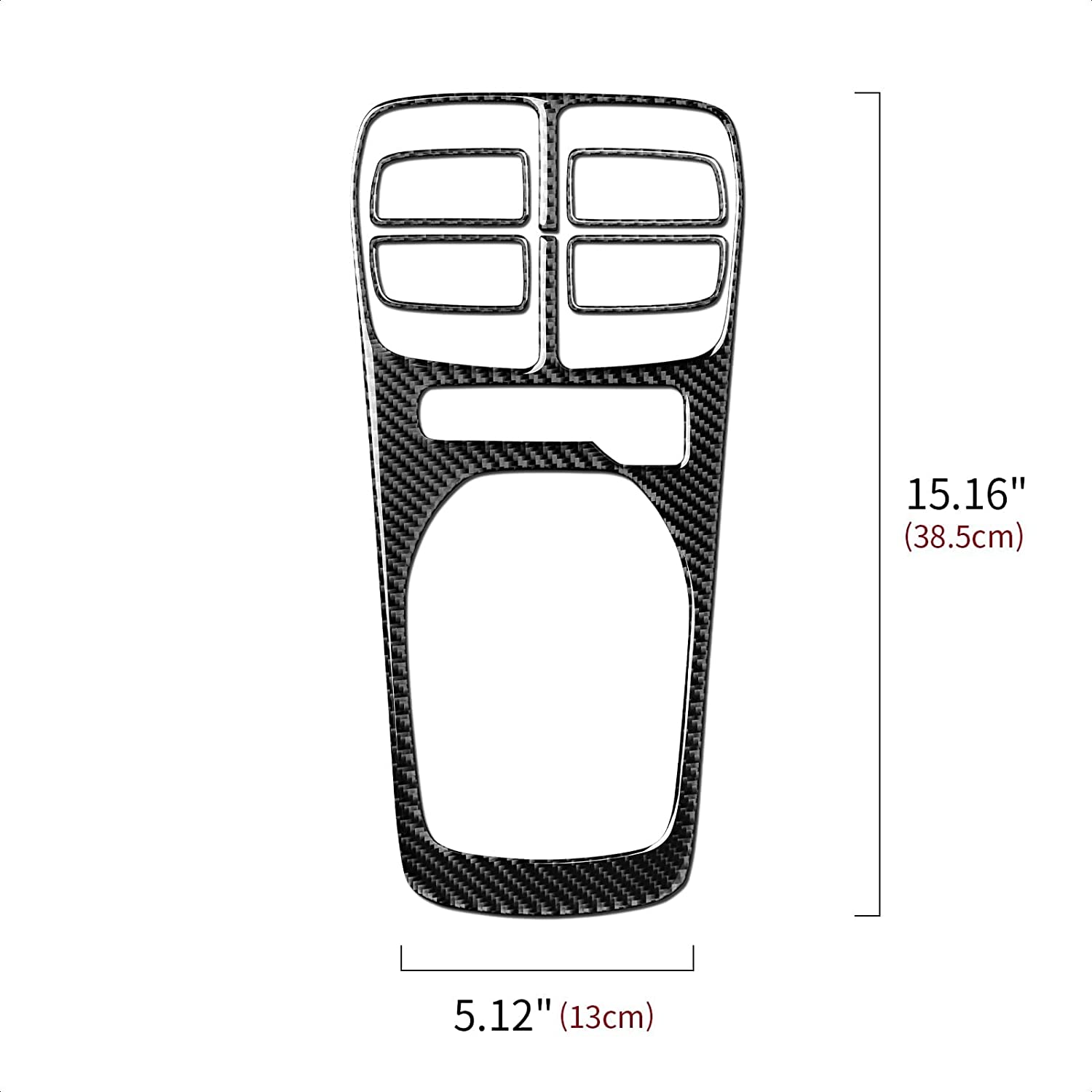 Car Center Console Gear Shift Panel Sticker Decal Carbon Fiber Interior Trim Cover - Delicate Leather
