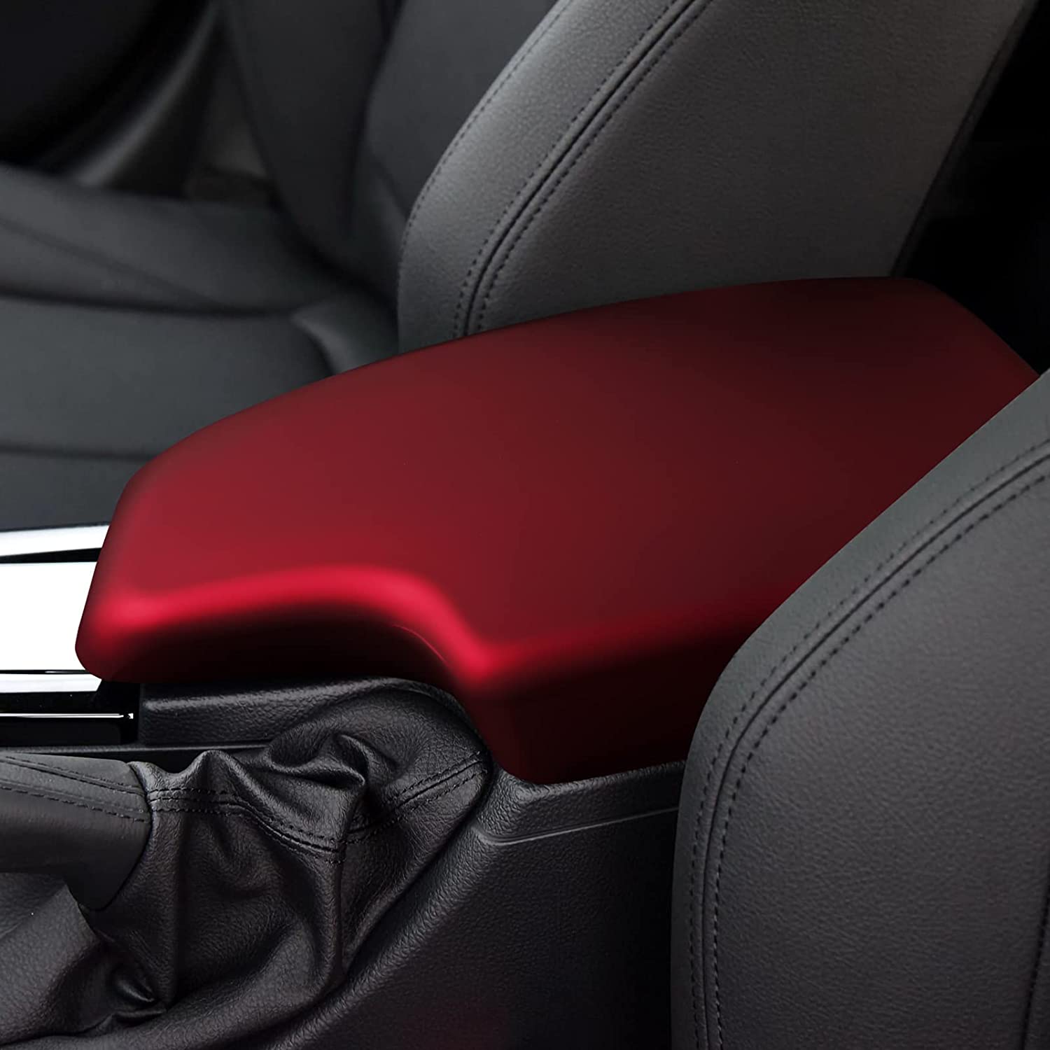 Car Armrest Storage Box Cover Lid ABS Sticker Decal Trim Compatible with 3 Series F30 2013 2014 2015 2016 2017 2019 Interior Accessories -- ONLY for F30 - Delicate Leather