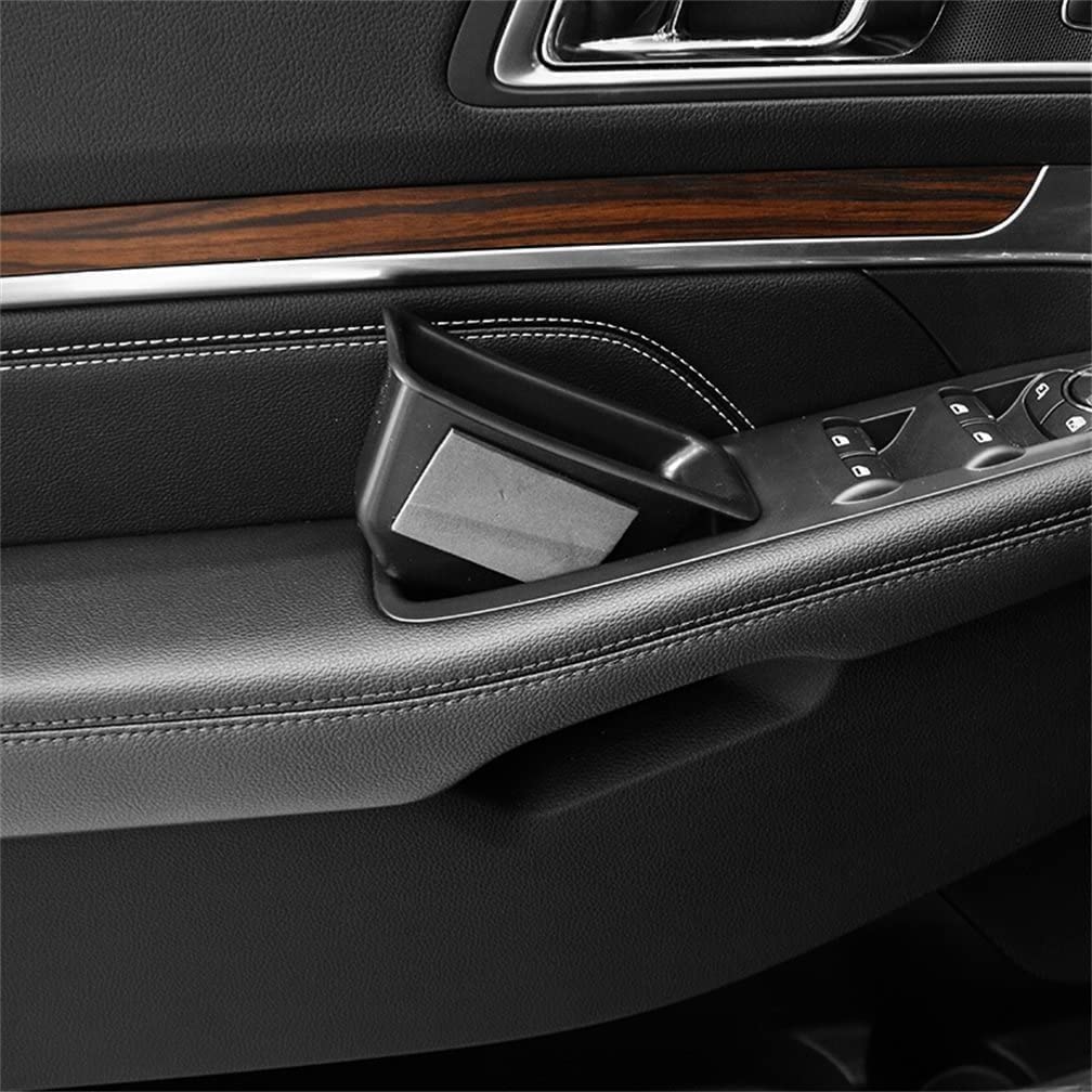 Front Row Door Side Storage Box Armrest Phone Container Door Organizer Handle Pocket ABS Tray Insert Glove Pallet