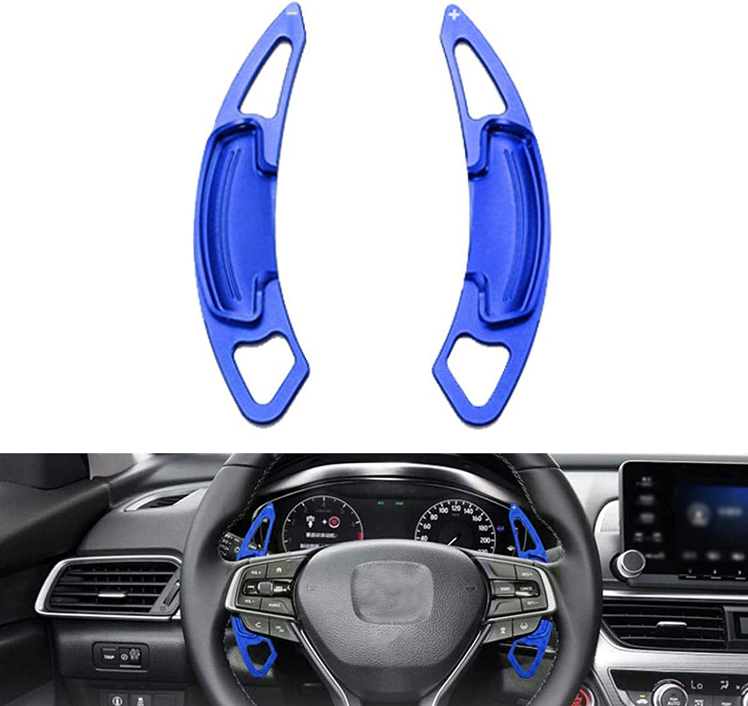 Aluminum Alloy Paddle Shift Steering Wheel Shifter Extension for Accord Odyssey Spirior Civic CR-V UR-V Hybird Inspex Insight Crown Road, for CDX RDX ILX MDX TXL TLX-L - Delicate Leather