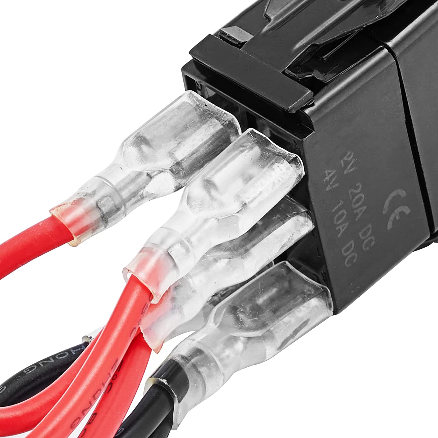 Laser Rear Lights Rocker Switch 5 Pin On-Off Blue LED Light Toggle Button 20A/12V Compatible with Most SUV, ATV, UTV, Motorcycle, Truck etc. - Delicate Leather