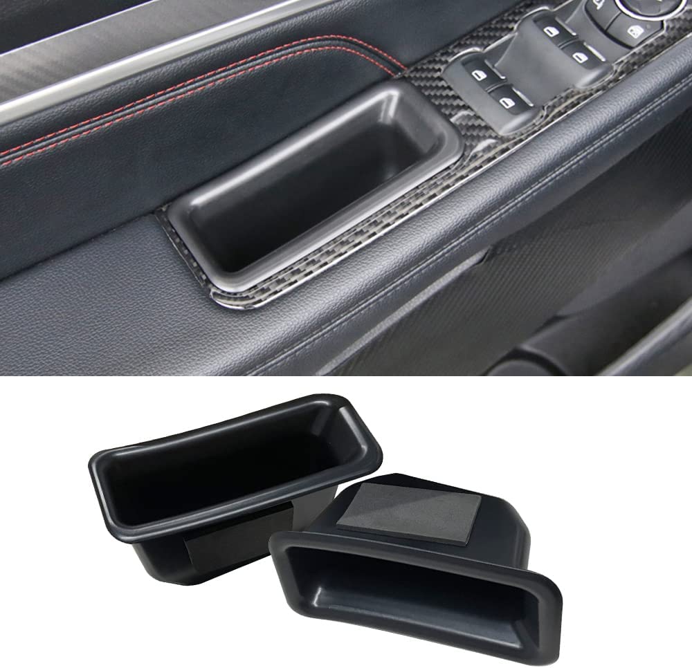 Front Row Door Side Storage Box Armrest Phone Container Door Organizer Handle Pocket ABS Tray Insert Glove Pallet - Delicate Leather