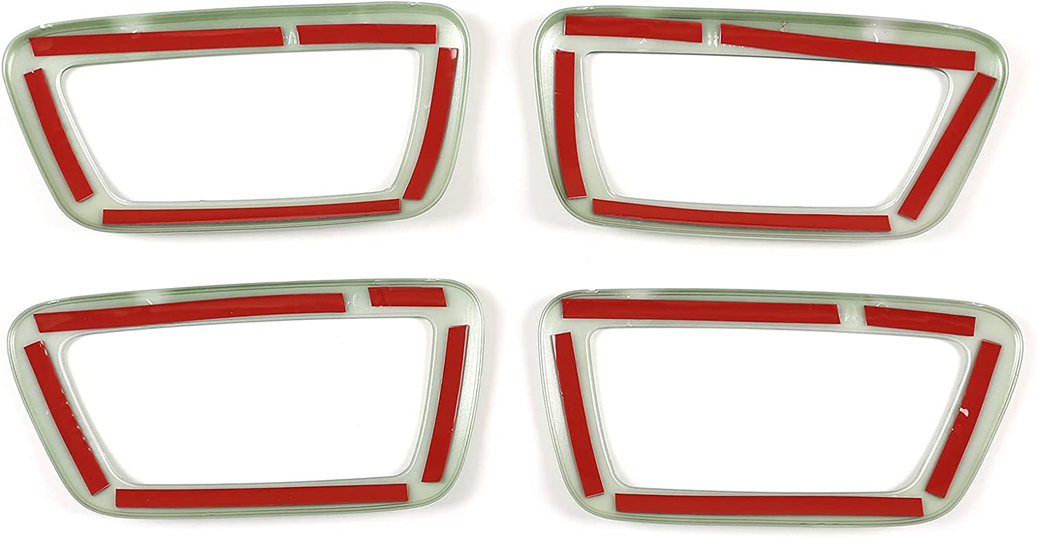 ABS Inner Car Look Interior Door Handle Panel Cover Trim - Delicate Leather