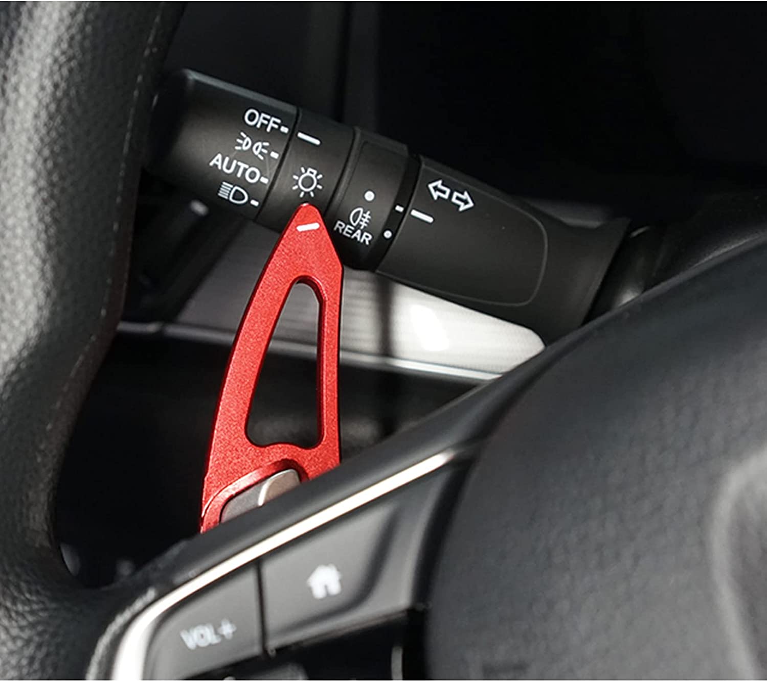 Aluminum Alloy Paddle Shift Steering Wheel Shifter Extension for Accord Odyssey Spirior Civic CR-V UR-V Hybird Inspex Insight Crown Road, for CDX RDX ILX MDX TXL TLX-L - Delicate Leather