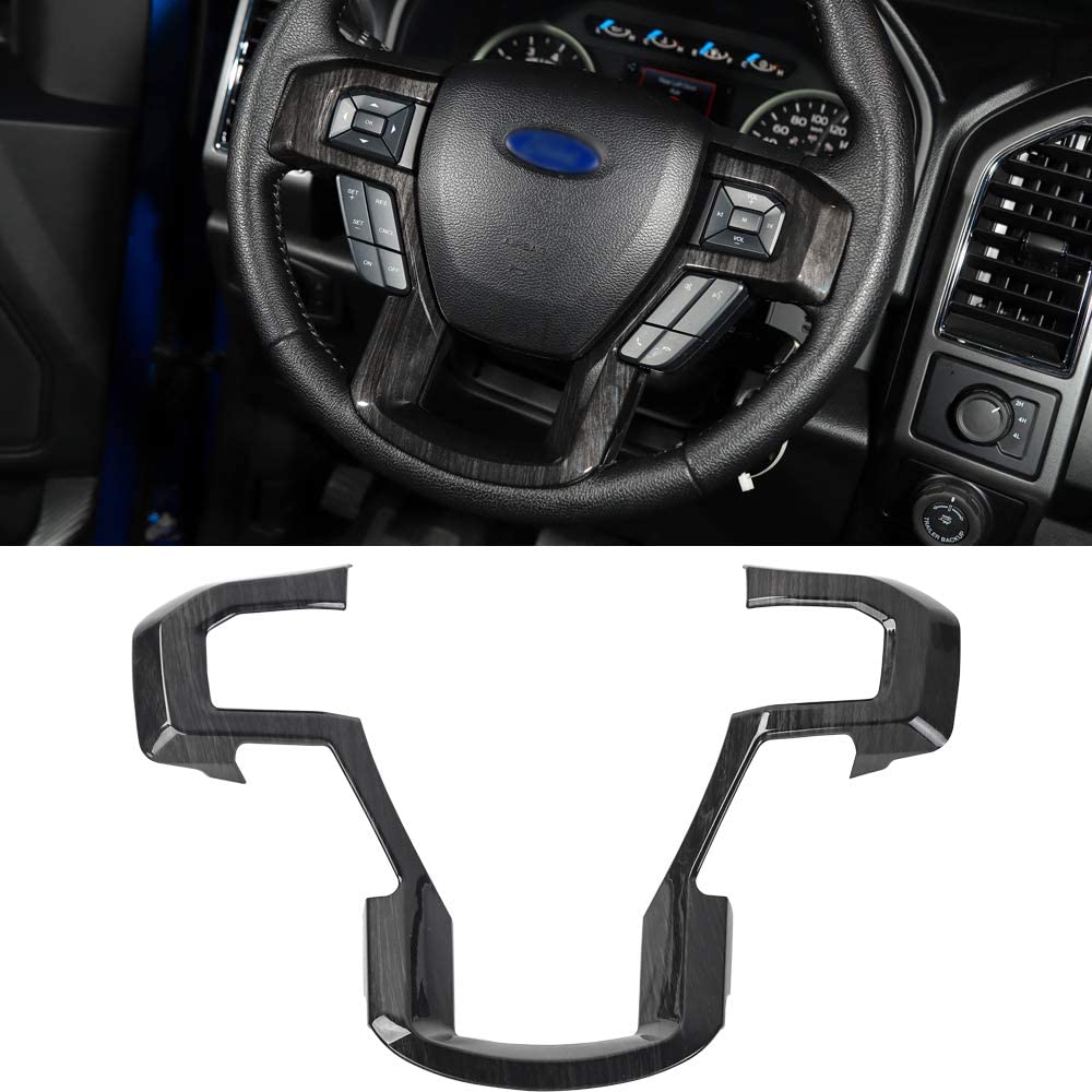Steering Wheel Decoration Cover Frame Trim for 2015 2016 2017 2018 2019 2020 F150 F250 F350 Super Duty - Delicate Leather