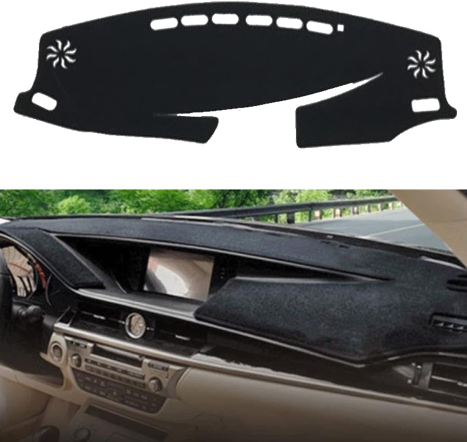 Car Dashboard Dash Board Cover Mat Carpet Compatible for ES200 ES300H 250 2014-2018 Left Hand Drive - Delicate Leather