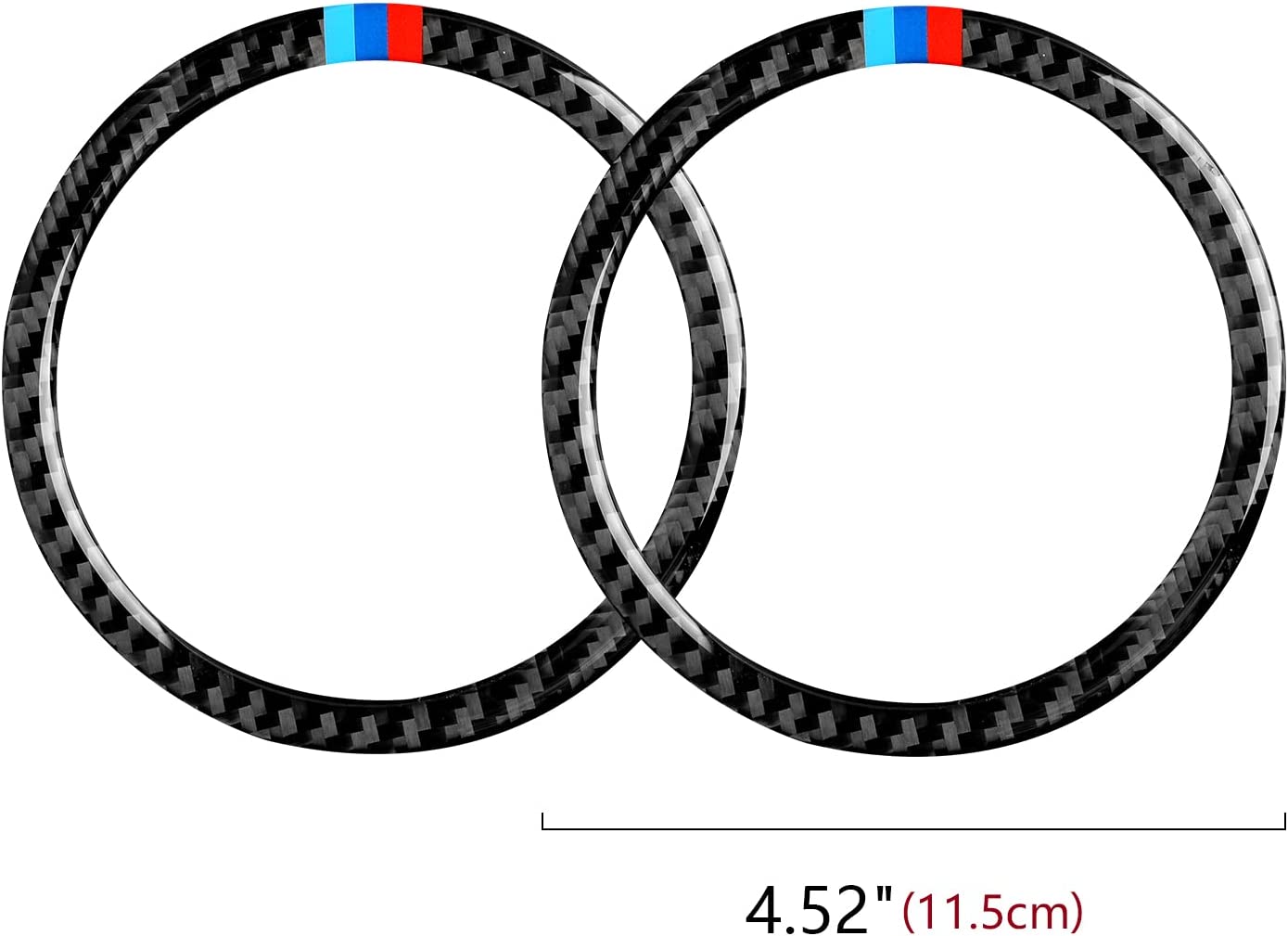 2PCS Car Trim Audio Speaker Frame Sticker Carbon Fiber Decals Compatible with BMW F30 F31 F34 3GT F32 F33 F36 2012 2013 2014 2015 2016 2017 2018 2019 Interior Accessories - Delicate Leather