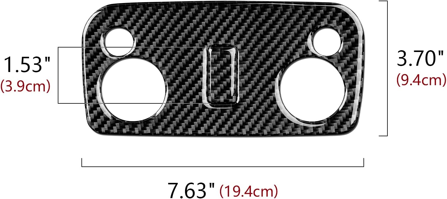Carbon Fiber Car Interior Reading Light Control Panel Trim Stickers Decal Cover for Ford Mustang GT 2005 2006 2007 2008 2009 S197 Accessories - Delicate Leather