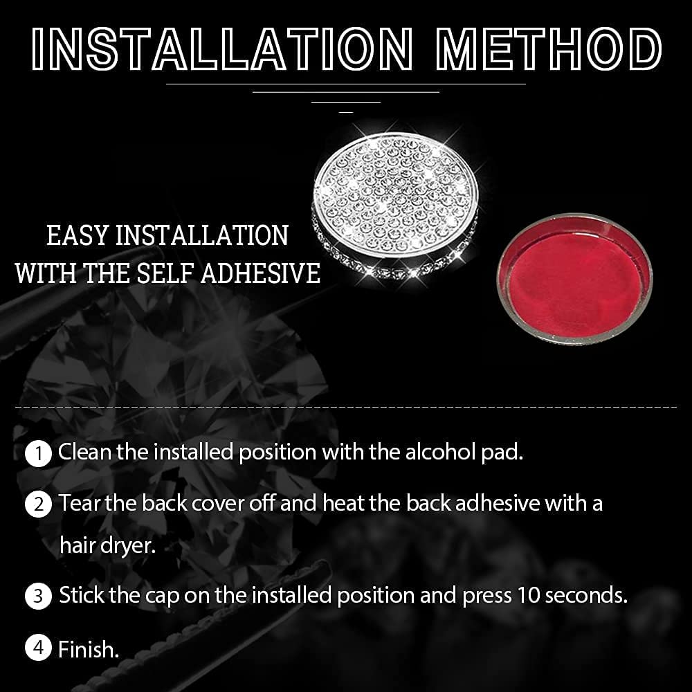 Bling Crystal Diamond Interior Multimedia Volume Audio knobs Accessory Compatible for NX 200 300 ES 200 250 350 ES:2014-2017, NX:2015-2020 - Delicate Leather