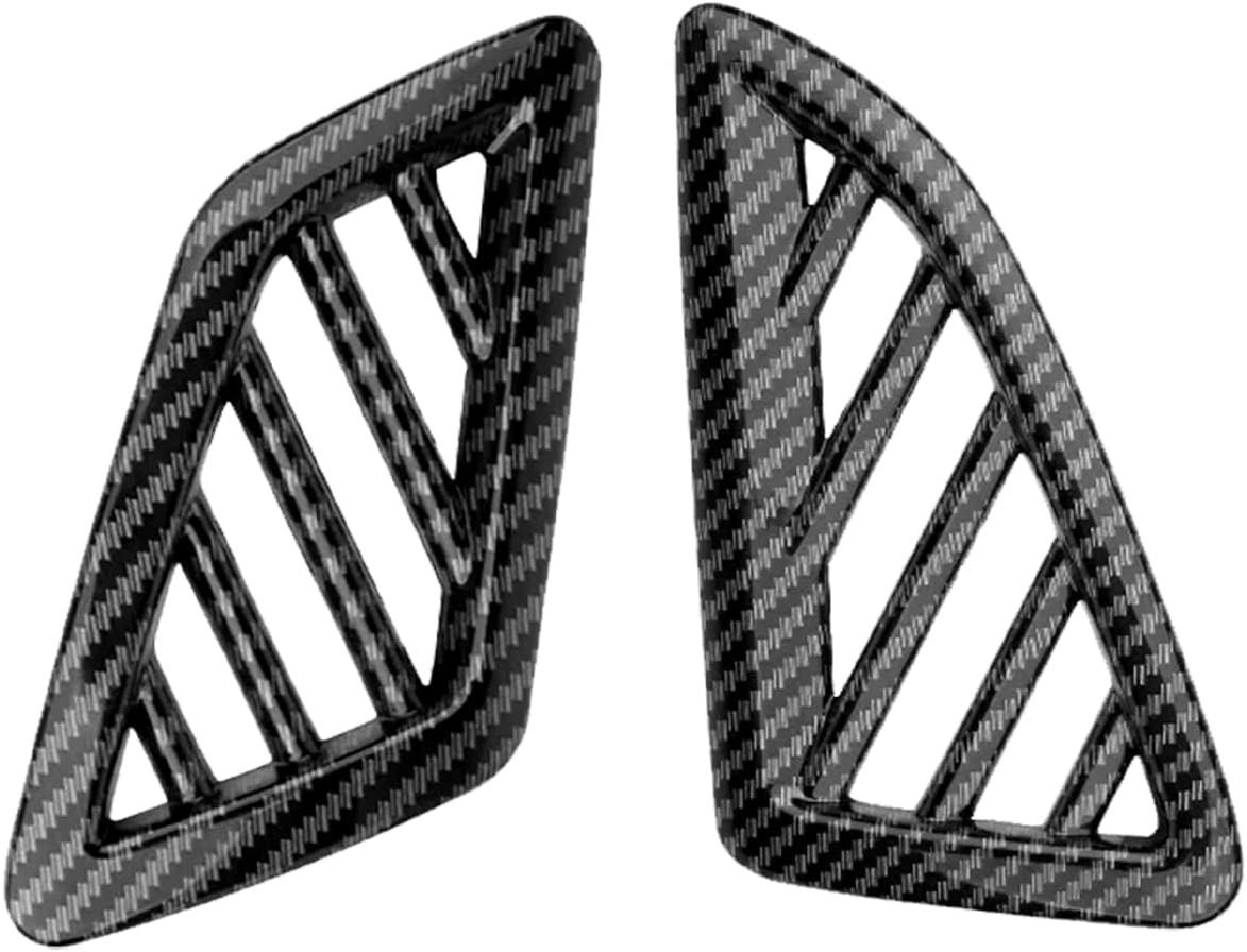 Air Conditioner Outlet Vent Trim Compatible with 2016 2017 2018 2019 2020 2021 Civic 10th Gen Accessories ABS Carbon Fiber Interior Sticker - Delicate Leather